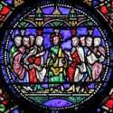 Scripture has been Fulfilled in your Hearing. Stained glass window from Canterbury Cathedral.