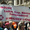 Proudly Lesbian, Gay, Bisexual, Transgender & Proudly Catholic - a banner